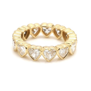 4.15ctw Heart Cut Diamond Eternity Band