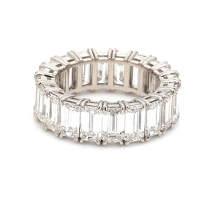 9.95ctw Emerald Cut Eternity Band