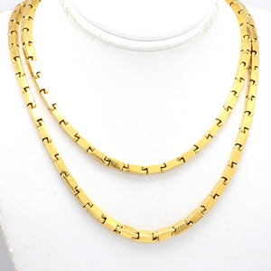 22K Yellow Gold 8mm Baht Link Chain