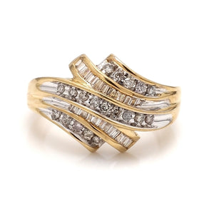 14K Yellow Gold Diamond Estate Ring