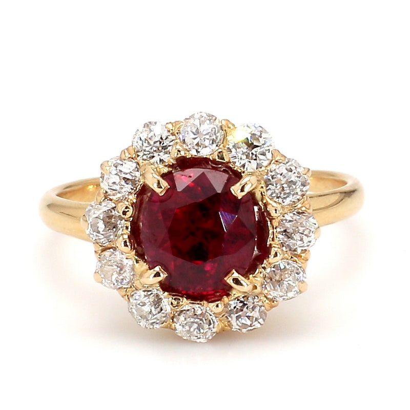 SOLD 2.08ct Cushion Cut Thai Ruby Ring AGL Certified