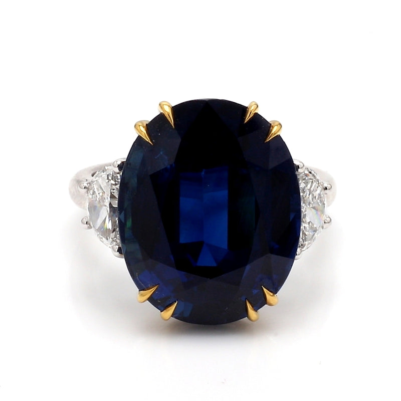 SOLD 17.03ct Oval Cut Thai Sapphire Ring AGL Certified