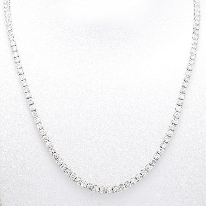 Diamond Riviera Necklace 20 ct tw Marquise & Round-cut 14K White Gold 18